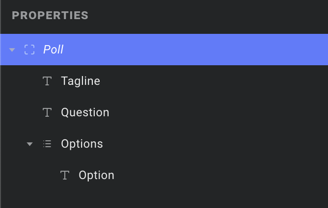 The structure of our poll event