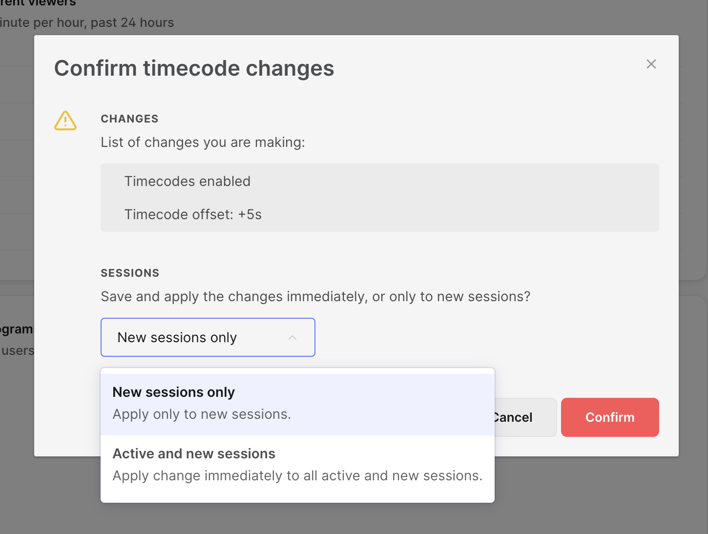 Confirm changes